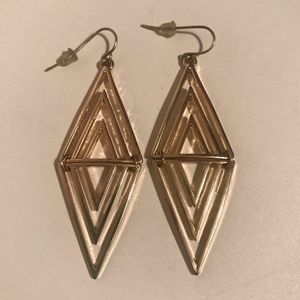 Gold Triangular Earrings
